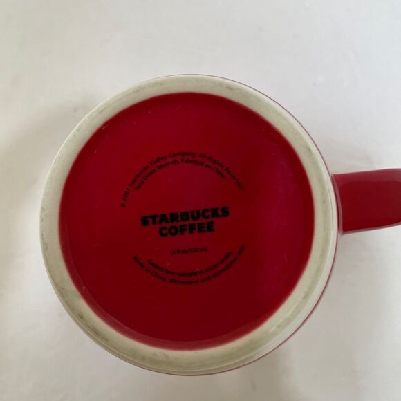 STARBUCKS RED CERAMIC MUG‎ - Picture 5 of 6